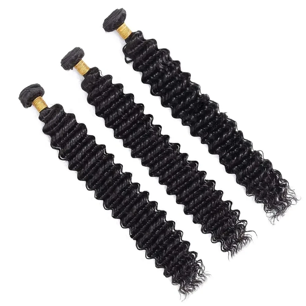 Extensiones de cabello humano Remy para mujer, mechones de cabello humano 3/4 sin procesar, 100% g/unidad, 1/100 Uds.