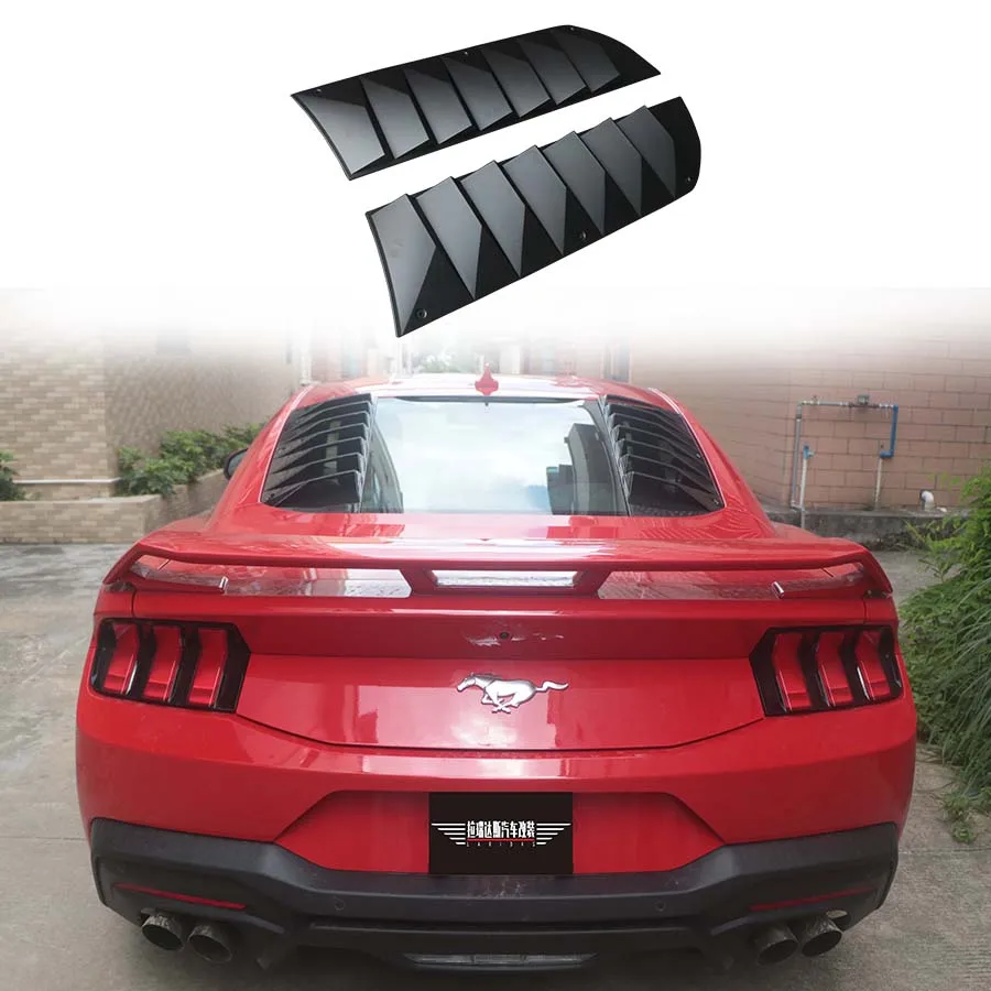 ABS Material Louvers Rear Window For Ford Mustang Dark Horse S650 EcoBoost 2.3L 5.0 GT Body Kit Exterior Accessories