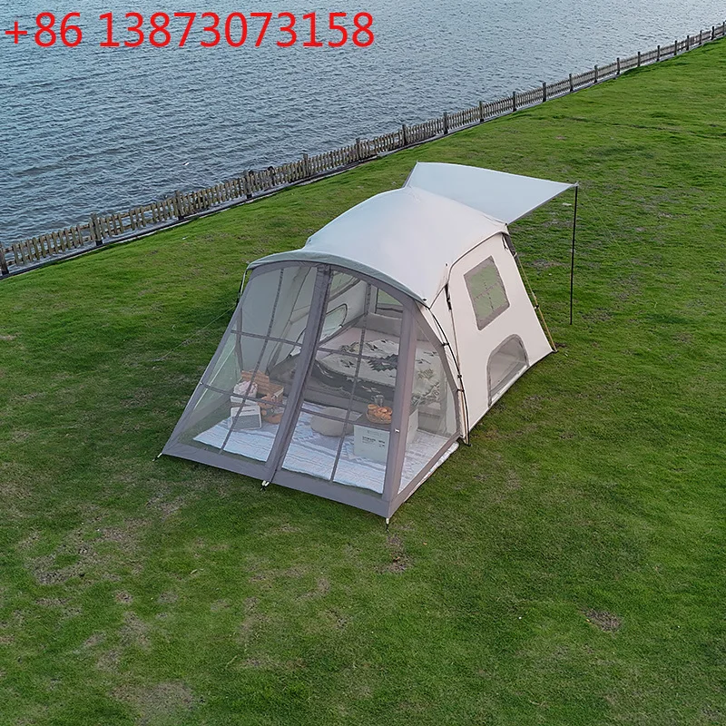 

No tunnel camping tent 5-6 people outdoor double rainproof picnic tent mountaineering tour