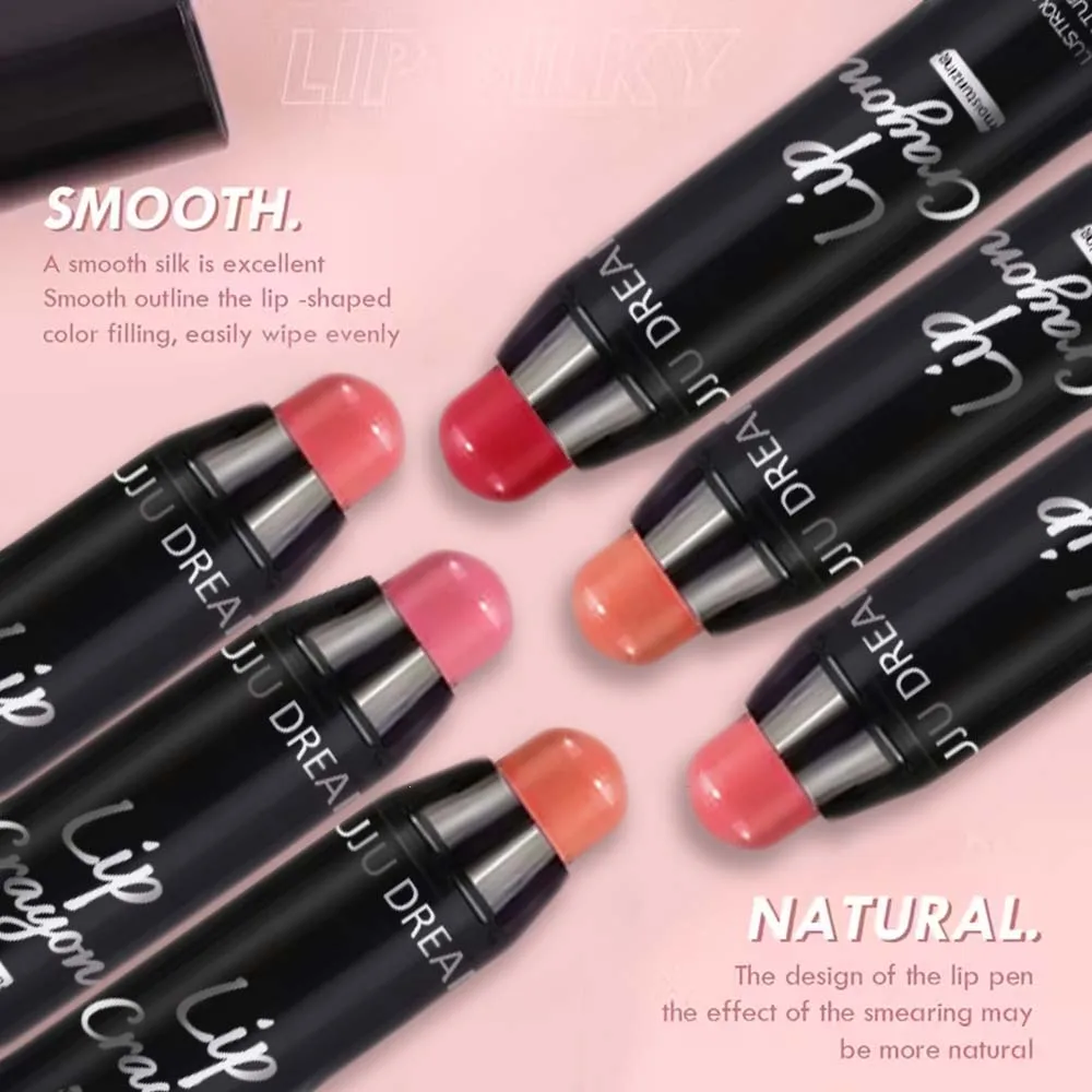 4-kolorowy kredka do ust typu twist-up - długotrwały, nawilżający kremowy żel do ust w formie wosku |   Wysuwany konturówka do ust do codziennego makijażu, na imprezy i scenę. |
