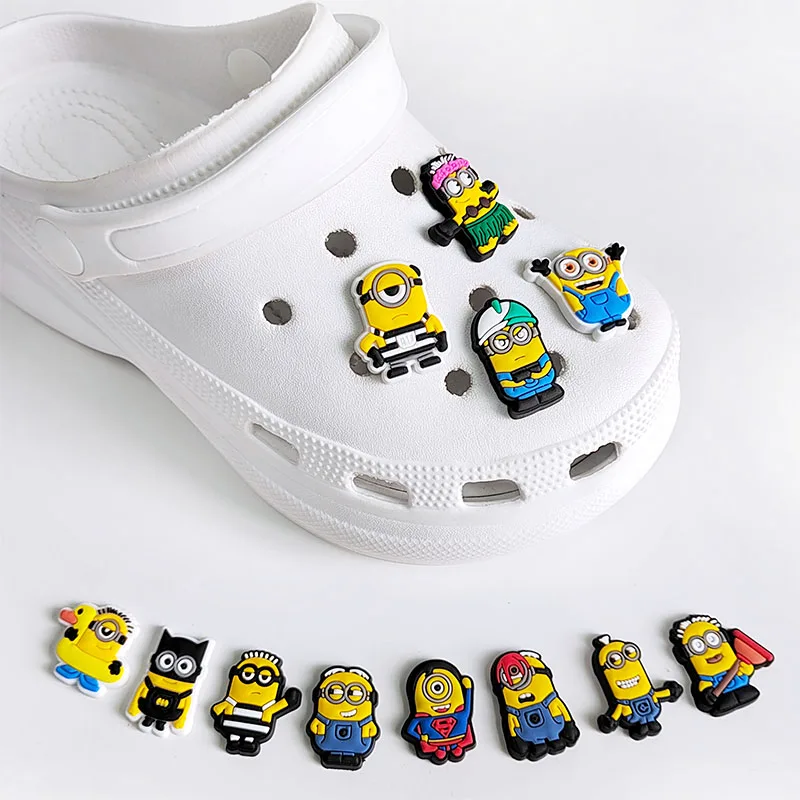 Miniso 12 teile/satz Cartoon Despicable Me Schuh Charms PVC Zubehör DIY Schuh Dekoration Für Clogs Sandale Garten Schnalle Kinder Geschenke