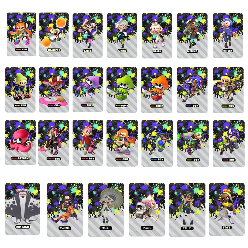 New Amiibo Card Hot Game Animal Crossing: New Horizons Splatoon 3 Figure Kawaii roles NS Switch 3DS Set Collect Mini NFC Cards