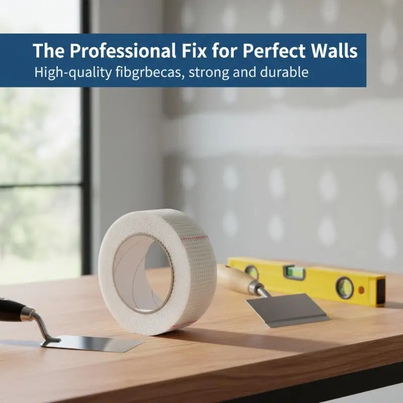 2 Roll 30M Glass Fiber Self-adhesive Mesh Tape Wall Crack Repair Thermal Insulation Decorative Mesh Seam Tape