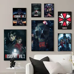 Canvas Painting Game R-RESIDENT EVIL Poster Prints Wall Pictures Living Room Home Decoration Small