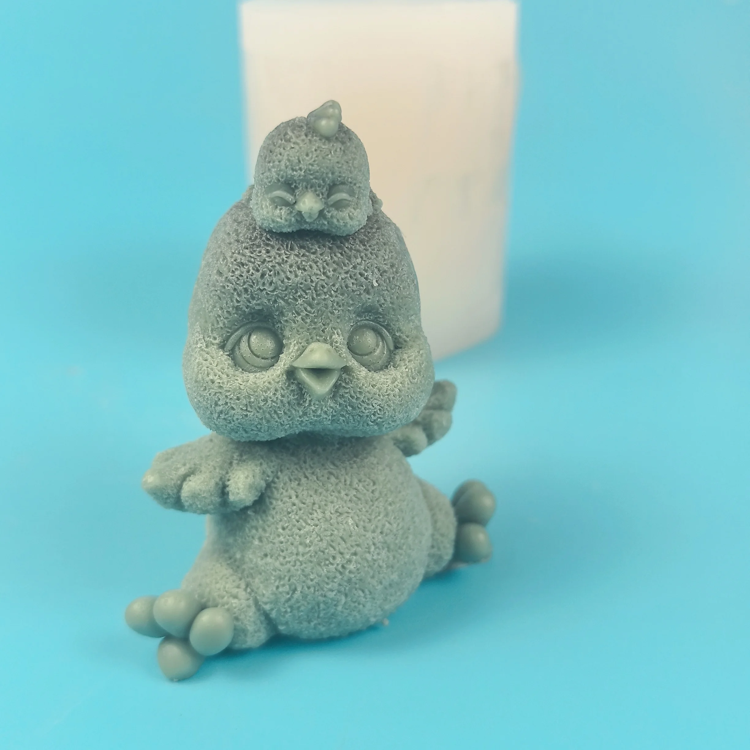 

Animals Mold Cute Chicken Soap Molds Silicone 3D Mother Chicken& Baby Wedding Birthday Clay Resin Mould