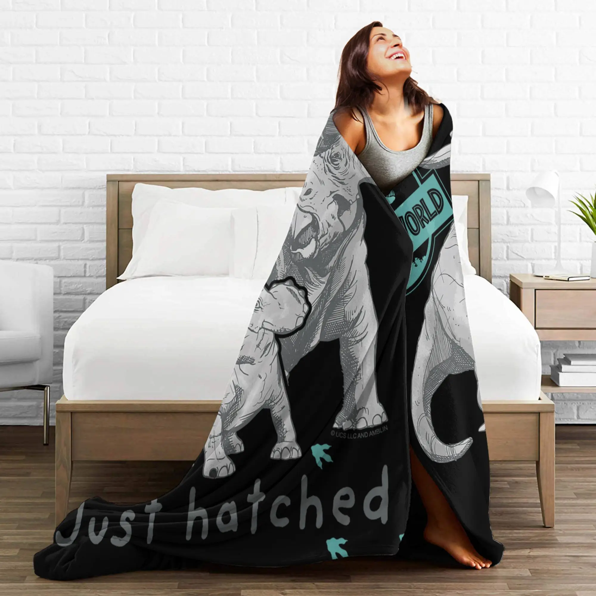 Jurassic World Just Hatched Blankets  Decorative Flannel Throw Blanket For Living Room Warm Quality Bedspread Birthday Gift