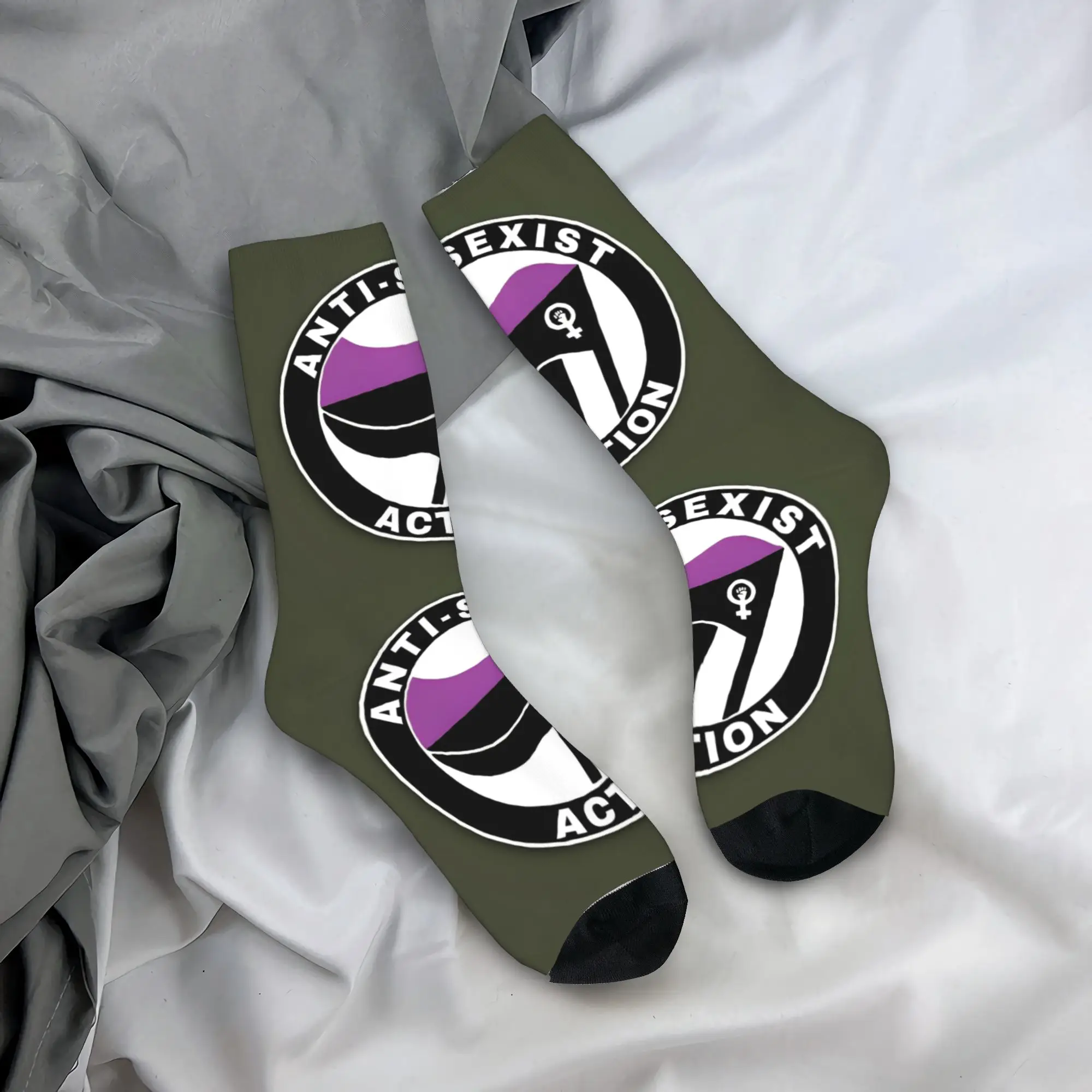 Antifascistische Actie Sokken Herfst Kousen Moderne Volwassenen Mannen Zachte Sokken Aangepaste Running Anti Slip Sokken