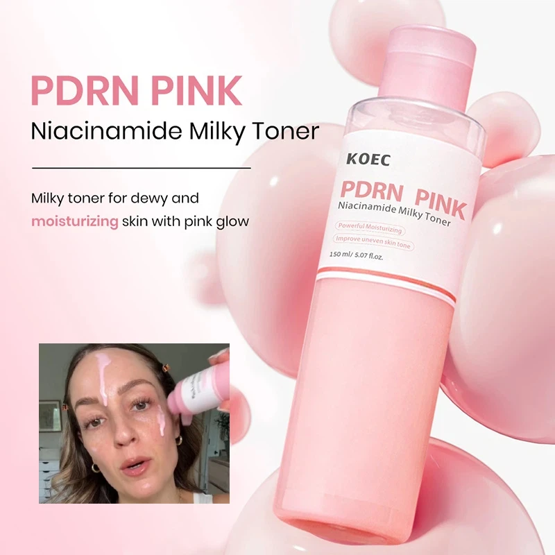 

PDRN Розовый ниацинамид молочный тоник для улучшения блеска кожи, улучшения неравномерного тона кожи, глубоко увлажняющий, укрепляющий, питательный тоник, 150 г