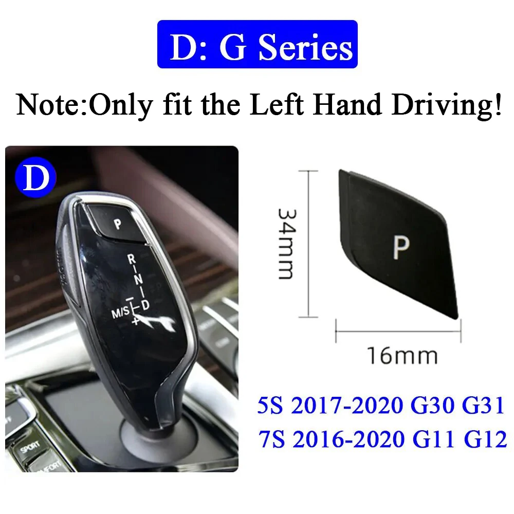 Car Gear Shift Lever Auto Parking Button Cap Cover For BMW 3 5 7 X3 X4 X5 X6 Series E90 F30 F10 F01 F25 F26 E70 E71 G30 G11 G12