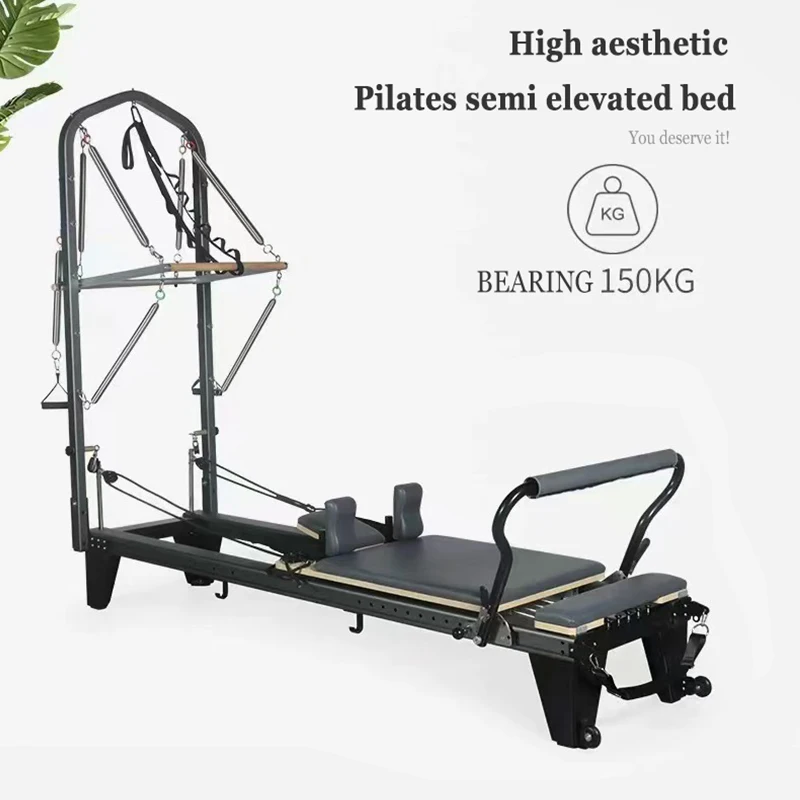 Pilates Blackbed Yoga Equipment Aluminum Alloy Core Bed Full Track Reorganized Sliding Half Elevated Blackbed