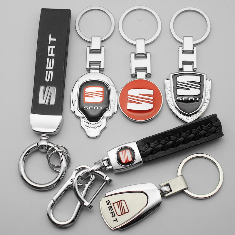 3D Metal/Leather Car Styling Keychain For Seat FR Cupra Leon 2 Mk3 Mk2 Mk1 5f Ibiza Altea Key Chain Key Rings Auto Accessories