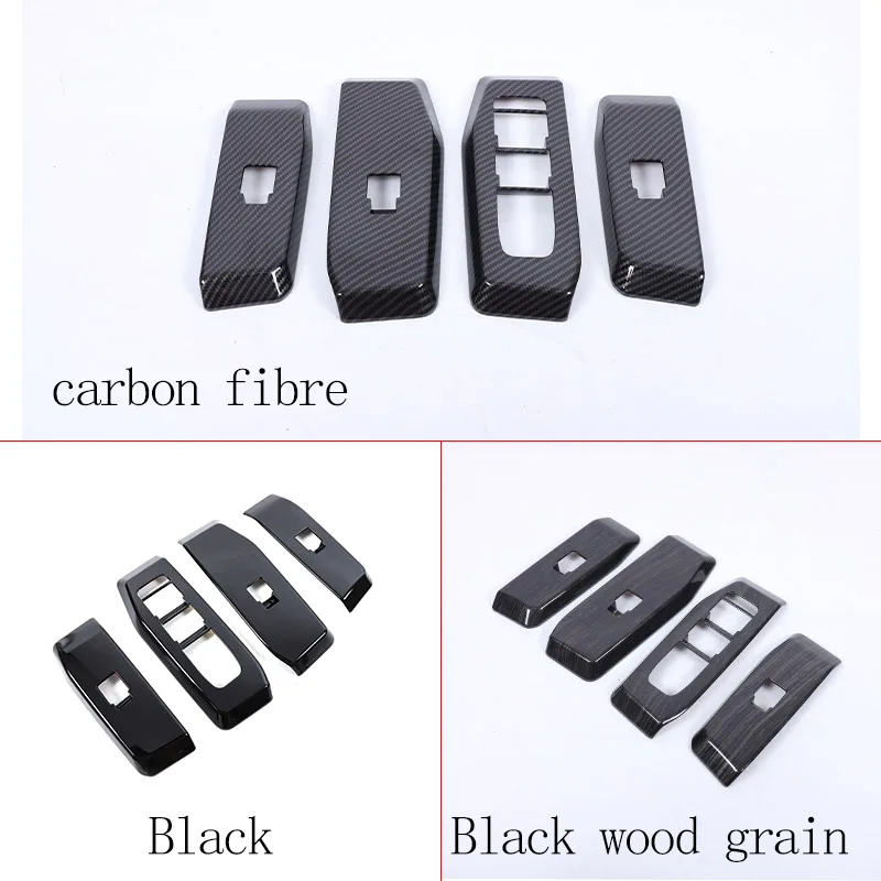 For Toyota Land Cruiser Prado 2024 ABS Windows Control Panel Decoration Protective Sticker Interior Accessories