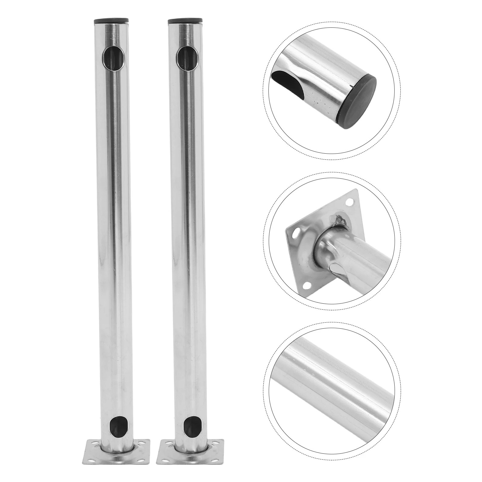 

2 Pcs Monitoring Bridge Bracket Camera Stainless Mount Support Pole Antenna Outdoor Television