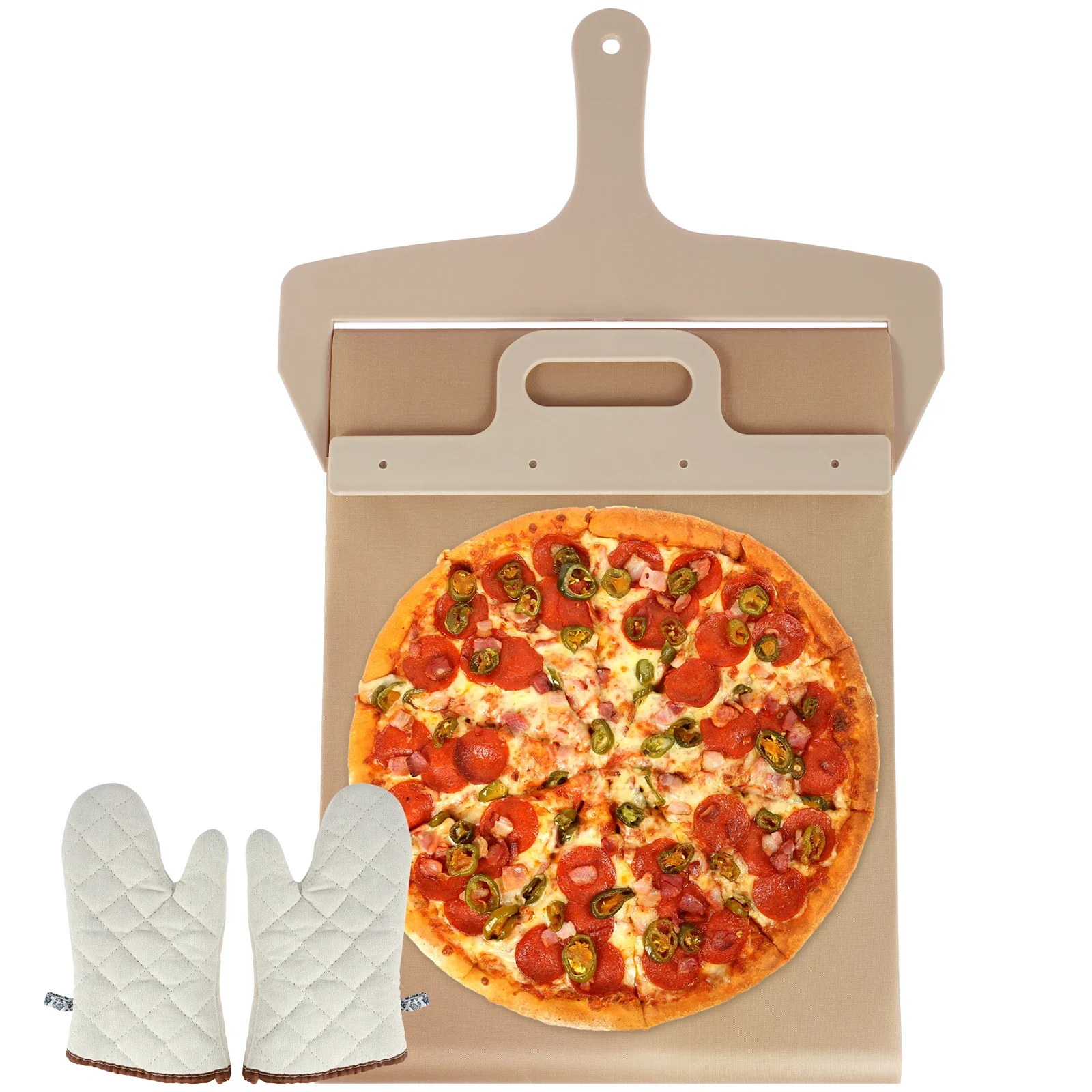 

Sliding Pizza Peel with Handle Wooden Sliding Pizza Shovel Portable Pizza Slider Paddle Easy to Use Pizza Peel Shovel Durable