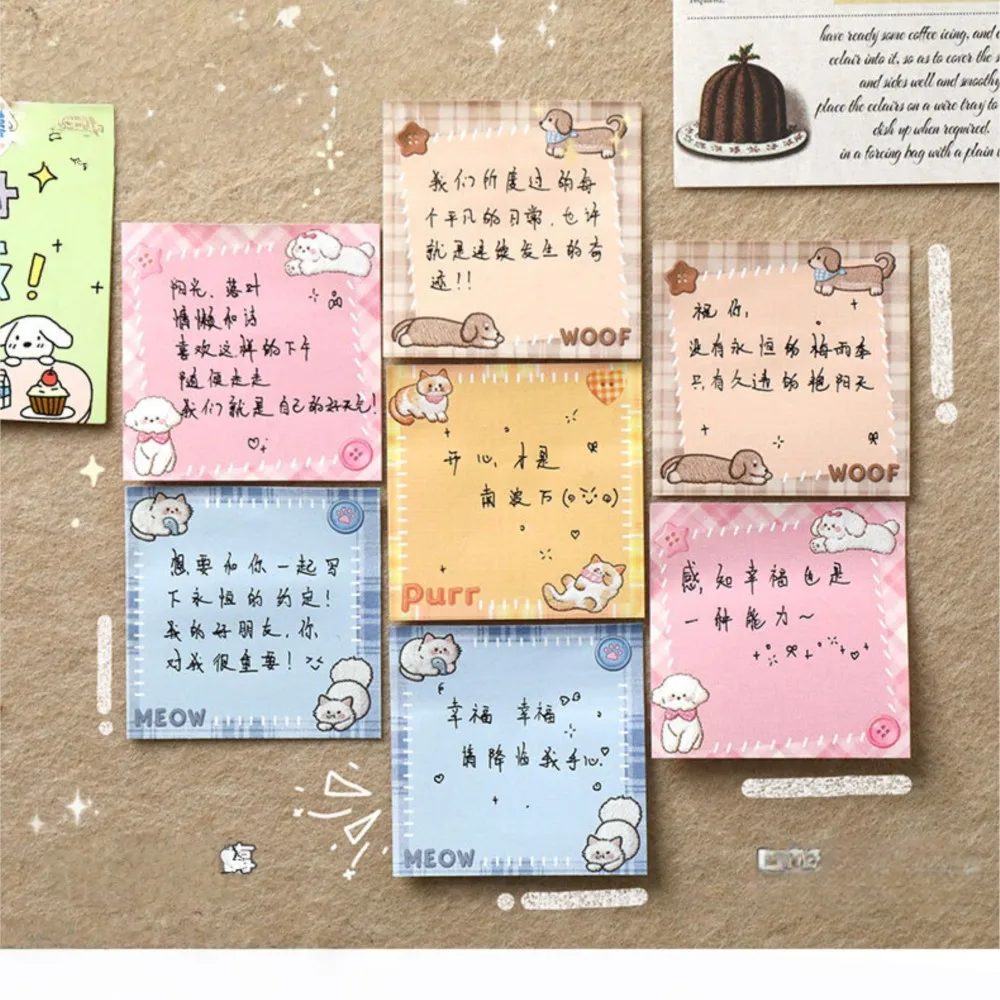 60 fogli Kawaii Cartoon Animal Sticky Note Cute Post Memo Pad Studente Scuola Ufficio Cancelleria Fai da te Decorare Messaggio Note Libro