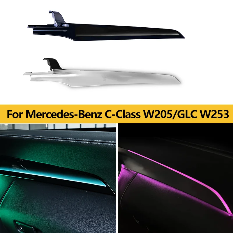 

ambient light car lightFor mercedes benz w205 X253 C Class GLC Interior Accessories Dashboard ambient light chrome trim strip