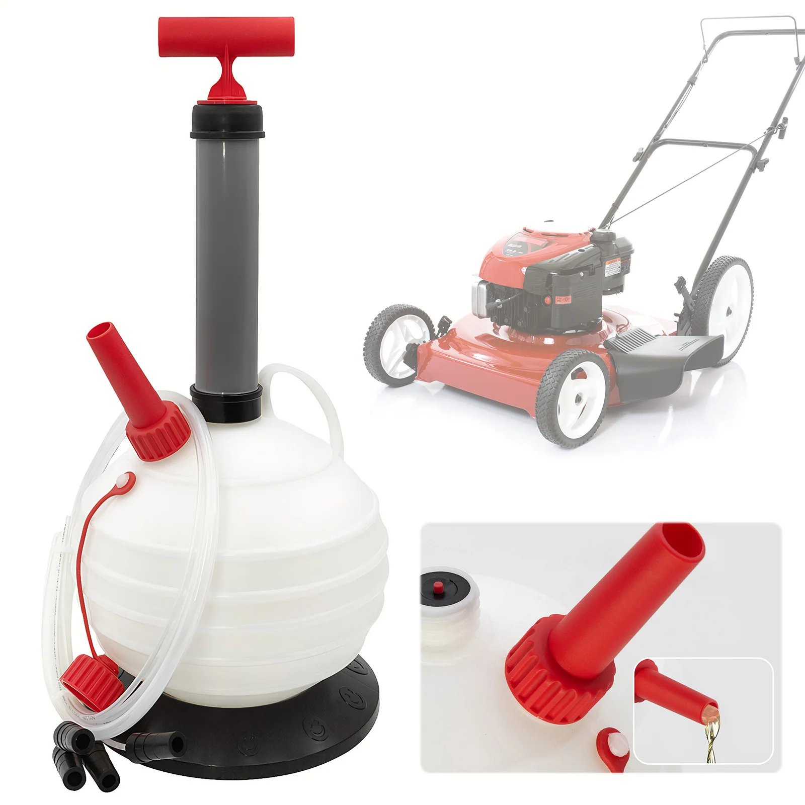 

Ручной масляный насос объемом 6 л с основанием и шлангами, вакуумный масляный насос для автомобилей, мотоциклов, морских двигателей