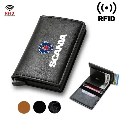 Rfid 신용 카드 소지자 남성용 지갑 Scania K250 K280 K310 K320 K490 SERIE 93 9000 9300 용 은행 카드 소지자 가죽 지갑