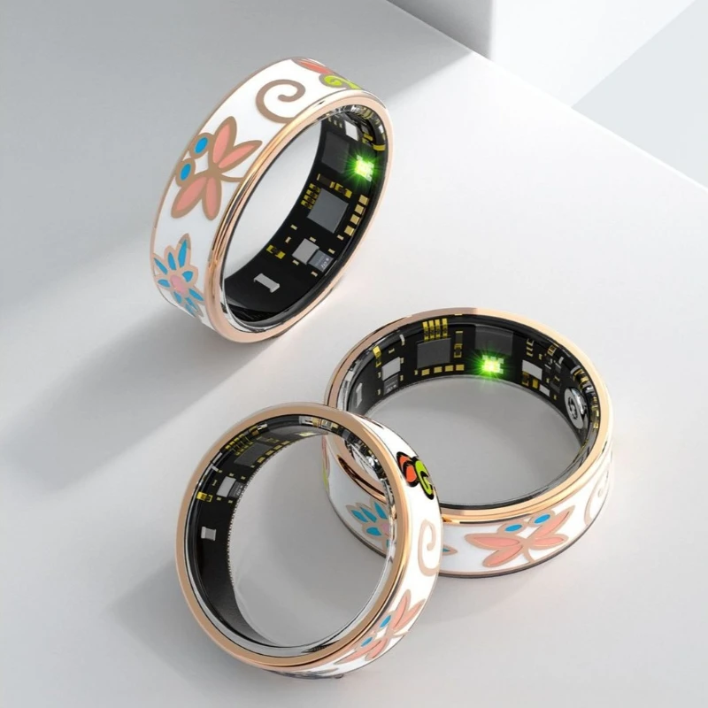 Farbe Smart Ringe Gesundheitsüberwachung Herzfrequenz Blutsauerstoff Blutdruck Multifunktionsring Geeignet für Android 5.1 IOS 8.0