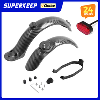 Tire Splash Carbon Fiber Fender Guard Bracket for Xiaomi Mijia MI M365 1S M187 Pro E-Scooter Rear Mudguard Taillight Accessories