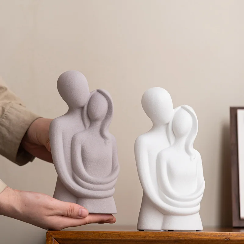 

Ceramic Embracing Couple Decorative Accessories, Modern Love Embracing Statues, Modern Love Art Statues, Perfect Gifts