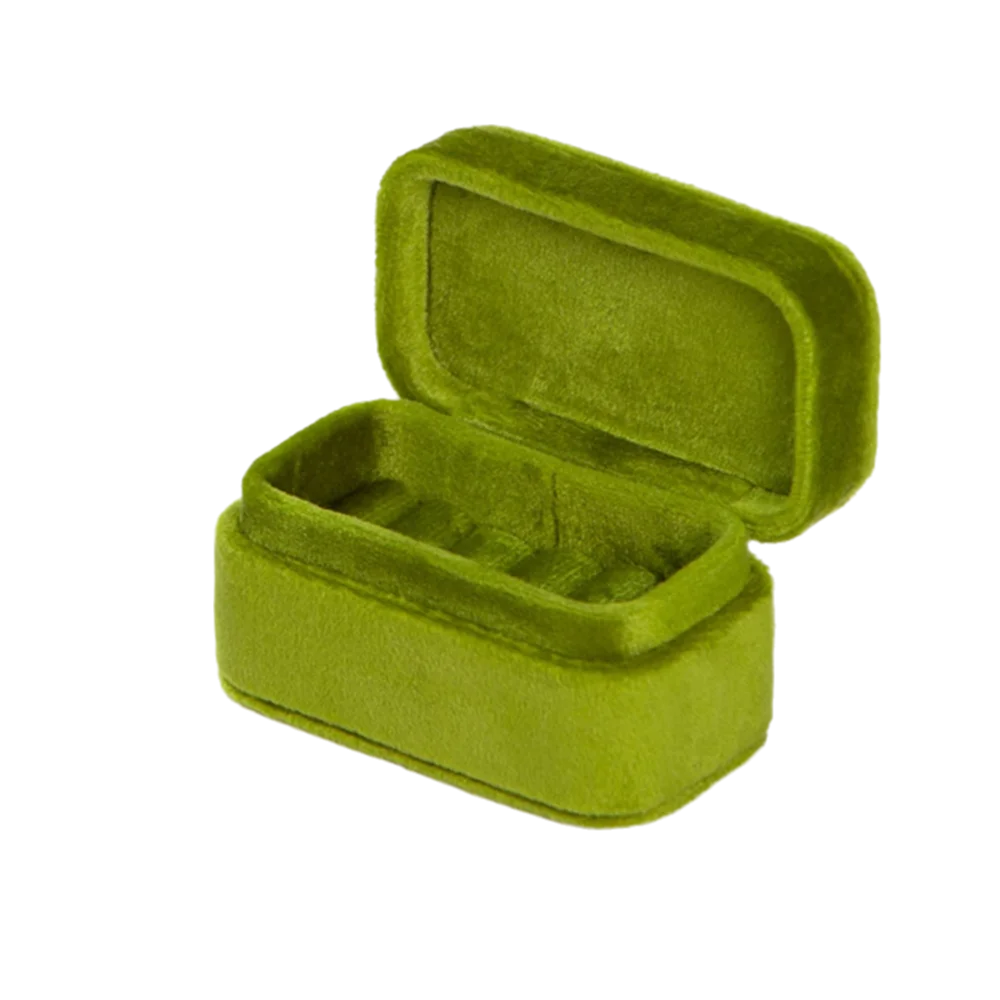 

Luxury Velvet Rings Holder Square Anti-collision Rings Bearer Box Wedding Proposal Jewelry Organizer Marriage Anniversary