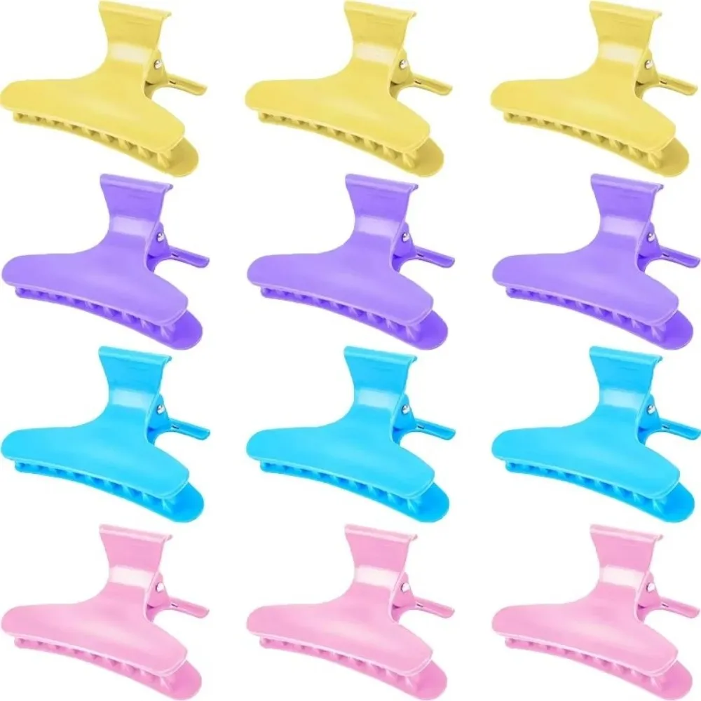 12Pcs Claw Clamps Butterfly Hair Clips Holding Tools Hairpins Hair Section Clamps Professional Grade Hair Styling Tools