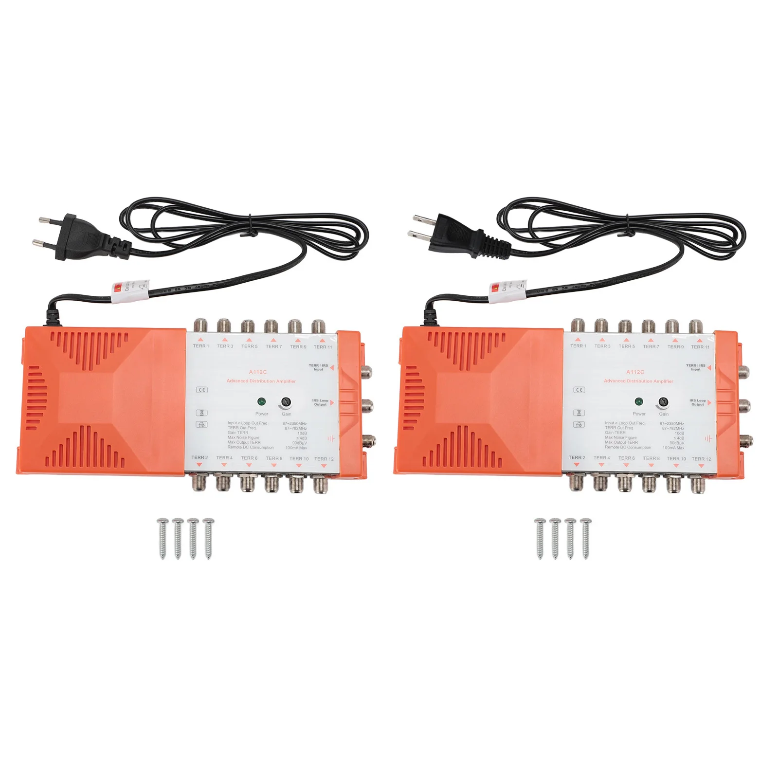 12 Channel Cascade Distribution Amplifier A112C 4G LTE Low Noise 1 Input 12 Outputs For Connecting Multiple Televisions