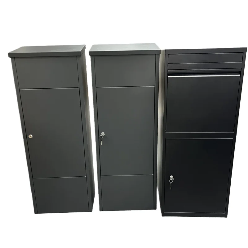 Commercial&Home Use Metal Parcel Drop Box Outdoor Package Parcel Mailbox Free-Standing with Secure Lock