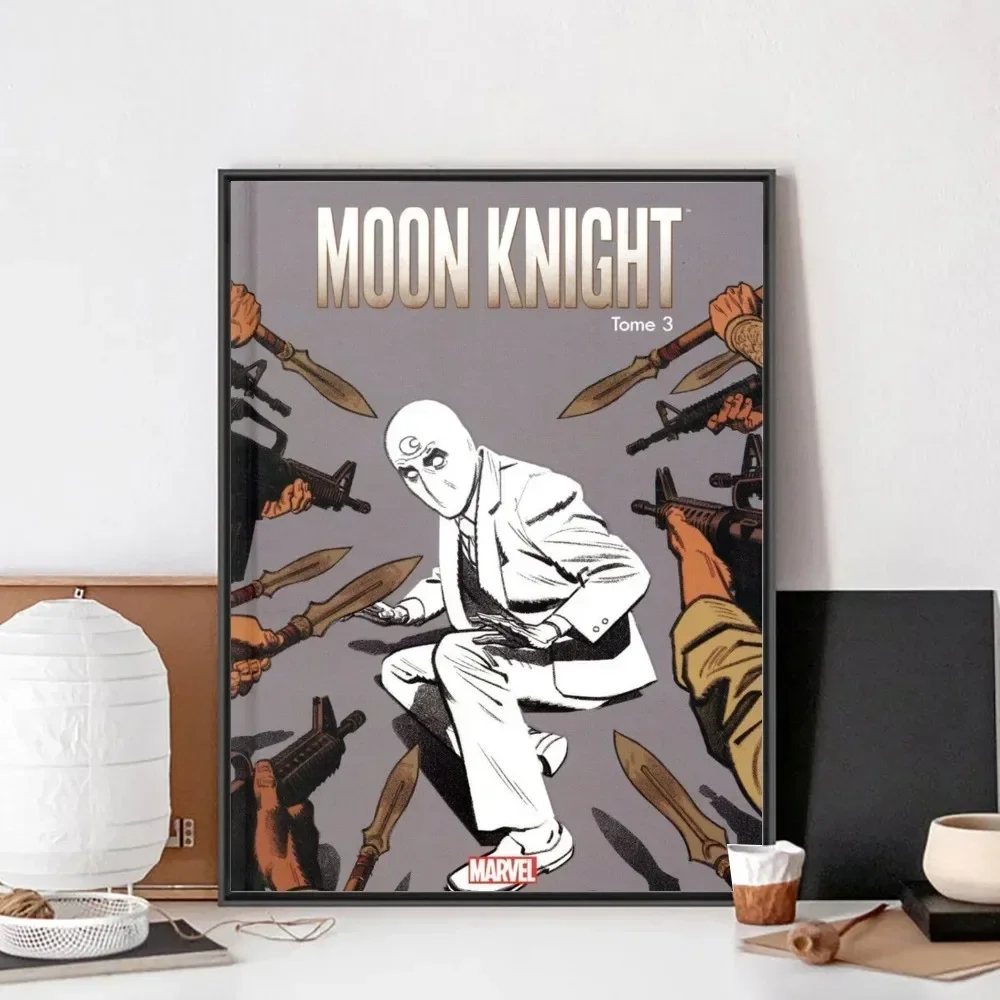 Marvel New Moon Knight Poster No Framed Poster Kraft Club Bar Paper Vintage Poster Wall Art Painting Bedroom Study Stickers