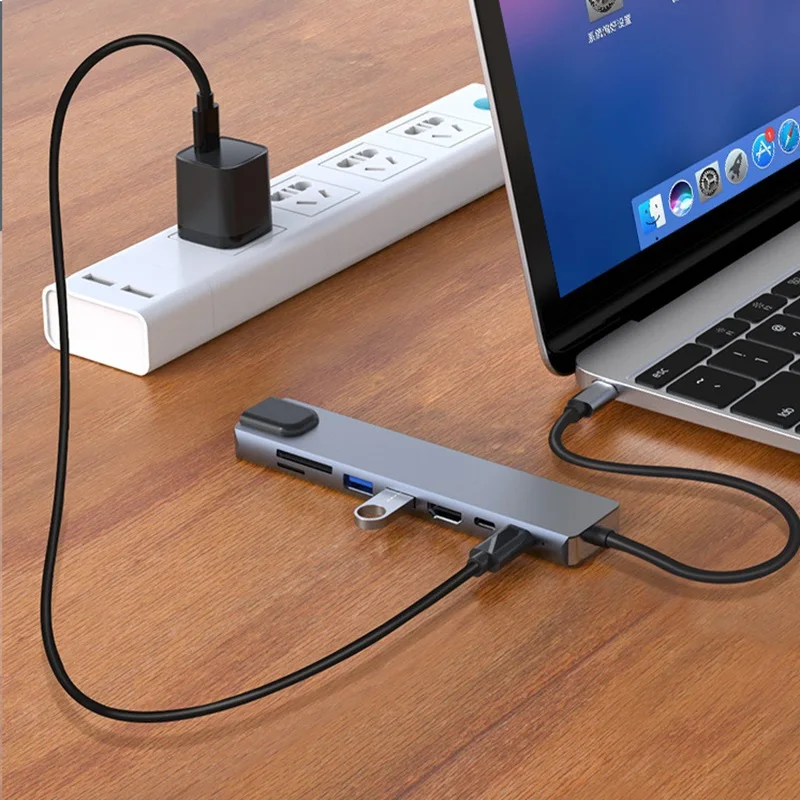 Type C Splitter HUB 3 4 5 6 7 8 9 in 1 USB 2.0 3.0 Hub USB C Hub Docking Station HDMI-Compatible Adapter Splitter Dock Extensior