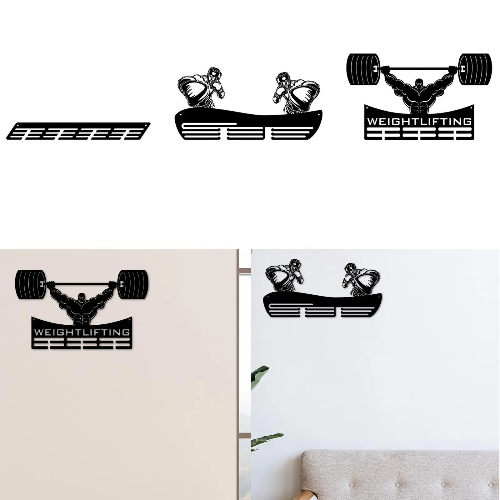 Display Rack for Medals Wall Mounted Holder Hanger Iron Storage Organizer for Athletes Gymnastics Basketball Awards Living Room