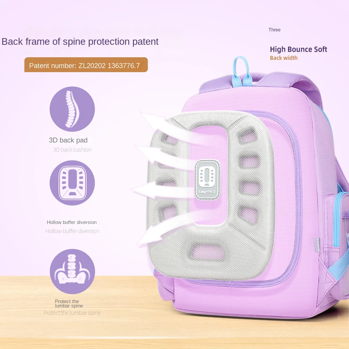 2025 Disney Lotso Girl School Bag Primary Student Shoulder Orthopedic Backpack Large Capacity Water Proof Light Mochila Escolare