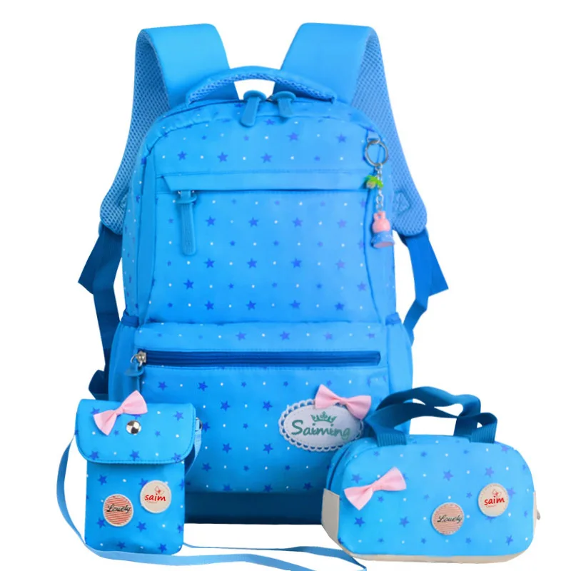 Dropshipping Children School Bags Teenagers Girls Rucksack Backpacks 3pcs/Set Mochila Kids Travel Backpack Cute Shoulder Bag