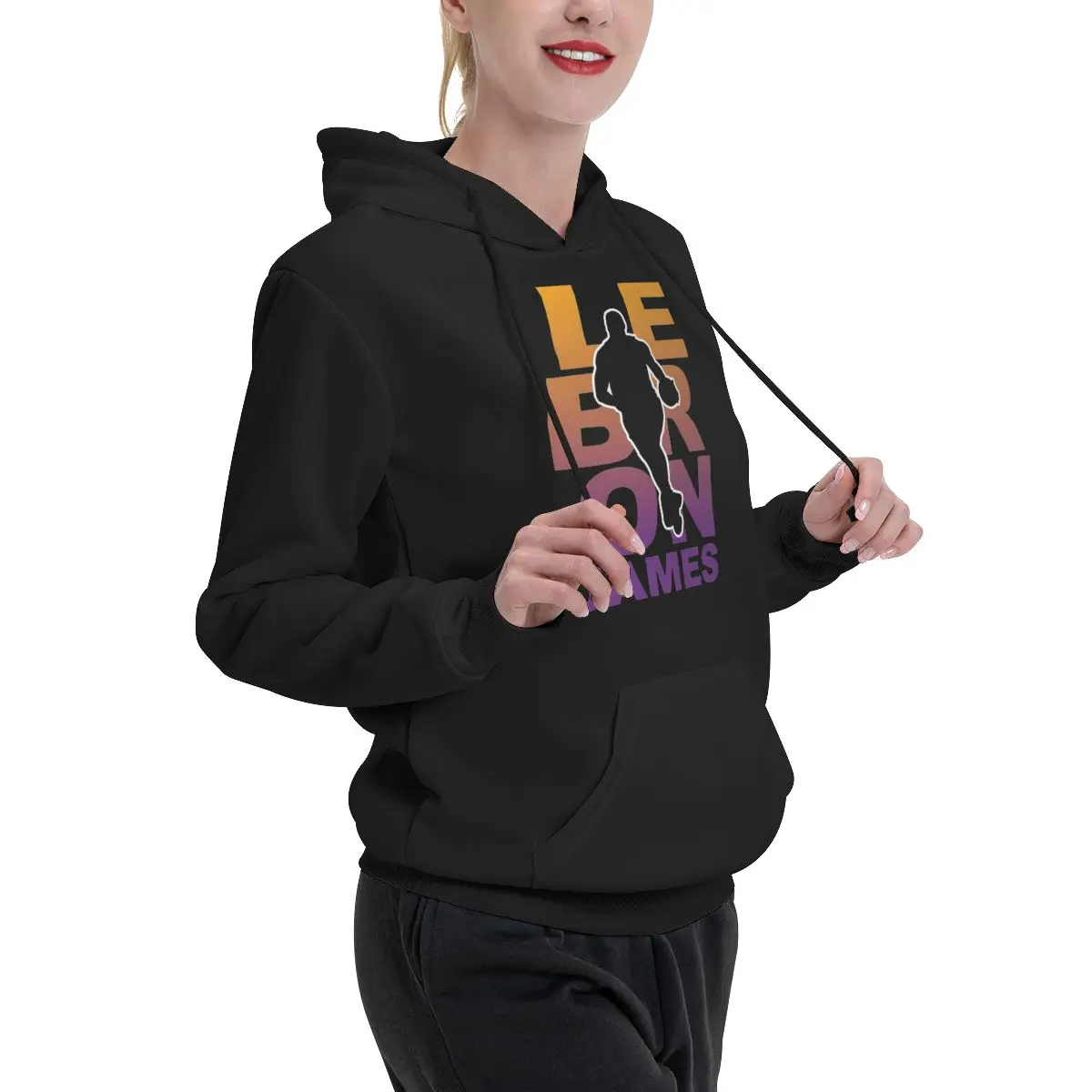 LeBron And James Lebron And Jamesrt Couples Plus Velvet Hooded Sweater Cute With hood Hoodie Activity competition cute