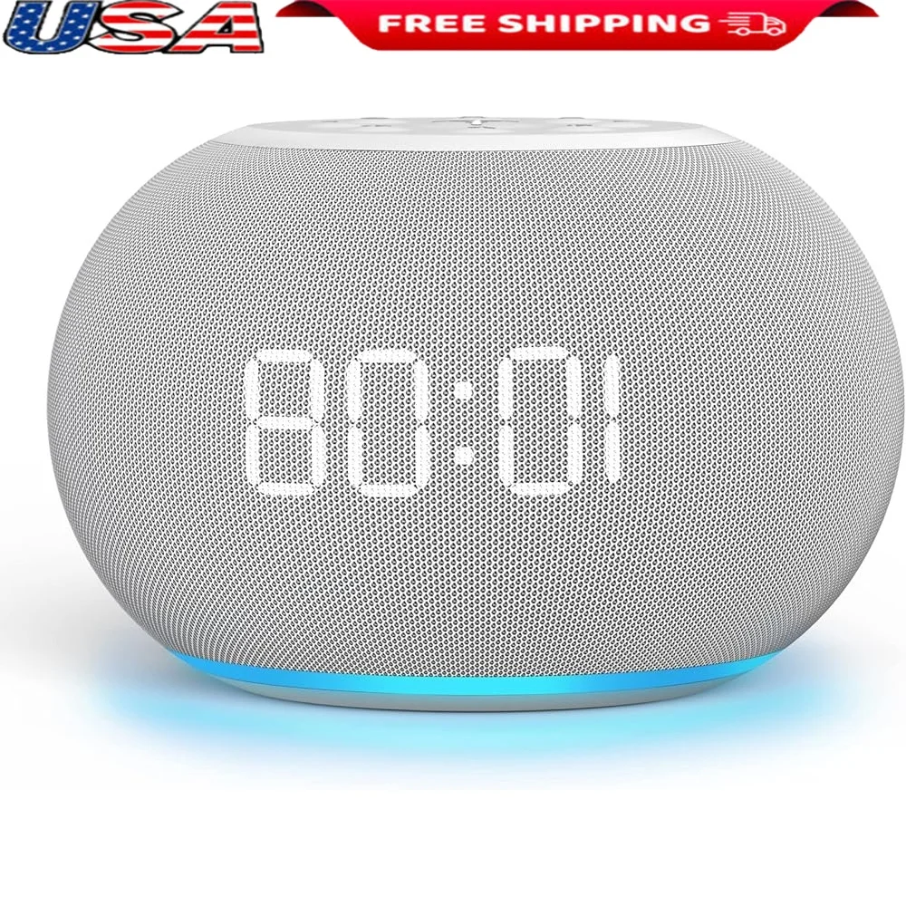 

Auto-Dimmable Sound Machine Alarm Clock with Night Light 20 Soothing Sounds LED Display Sleep Timer Perfect Brightness Peaceful