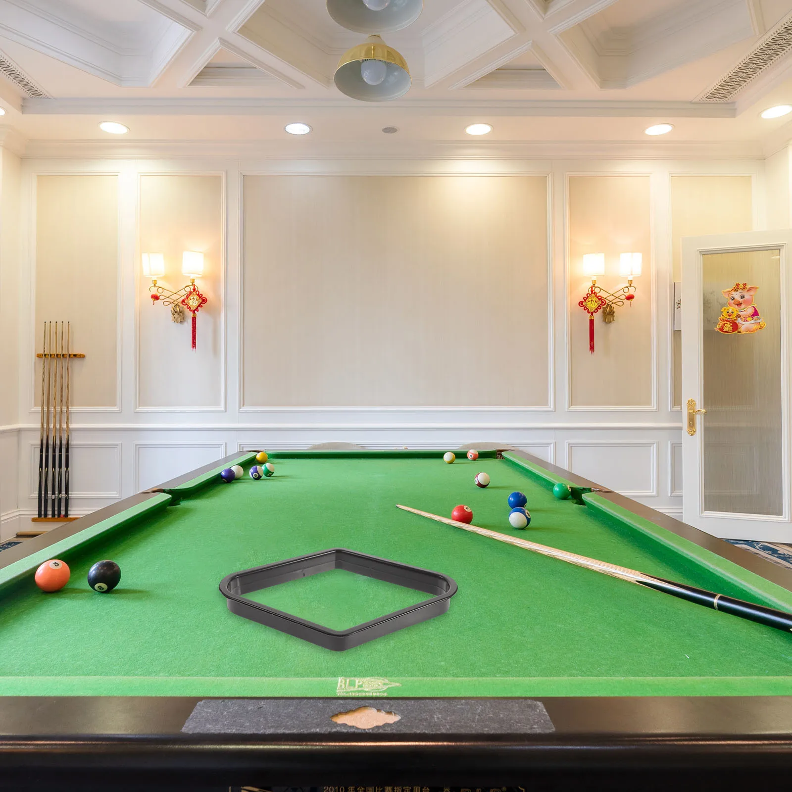 

2Pcs Billiard Ball Rack Stable Pool Table Snooker Fixing Frame for 9-Ball Supply Billiards Rack Pool Table