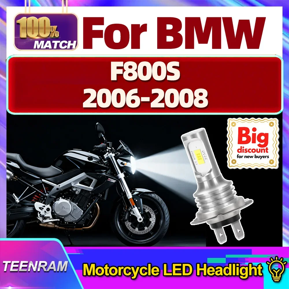 Roadsun 1/2 Uds bombillas LED para faros de motocicleta superbrillantes Hi/Lo Moto ampollas para faros de motocicleta para BMW F800S 2006 2007 2008