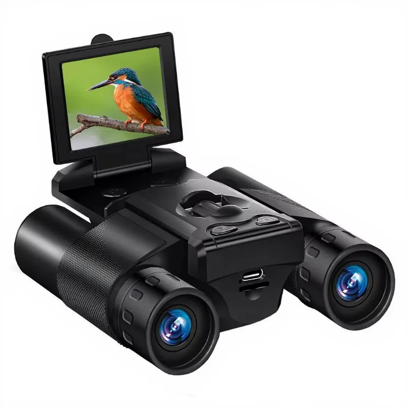 HD Video Recording Camera Starlight Night Vision Outdoor Birdwatching Binoculars Screen Dual Lens Digital Telescope