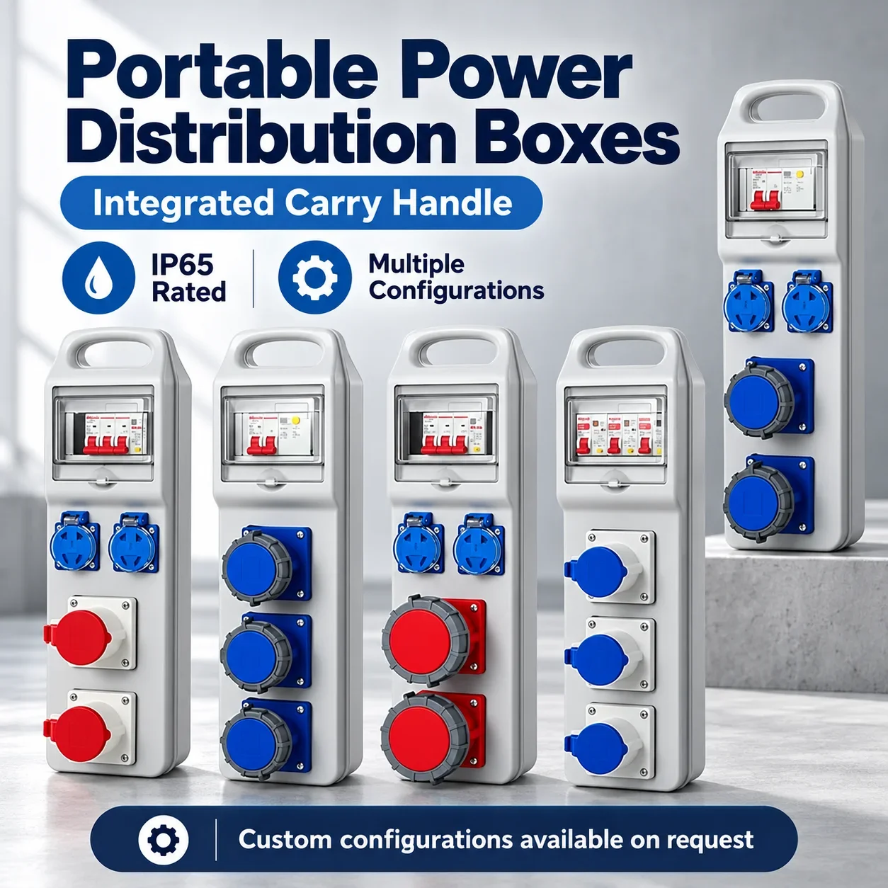 Industrial 220V Socket Box 380V Construction Site Temporary Maintenance Power Supply Three-level Complete Distribution Box