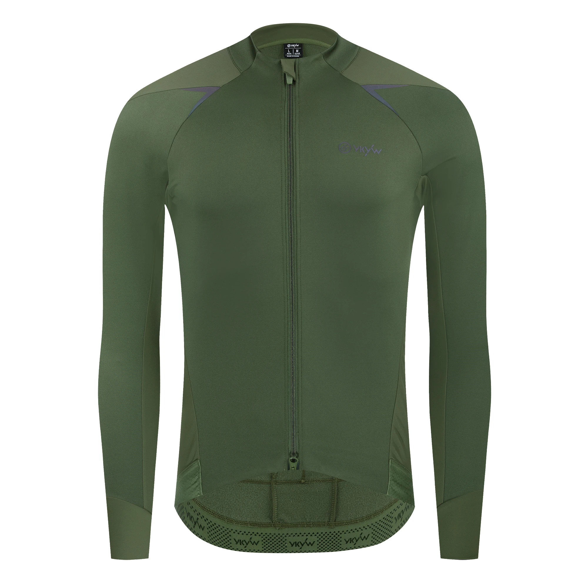 YKYWBIKE Herren-Radtrikot, wasserabweisend, Fahrrad, Outdoor, Sporttrikot, winddicht, Wintermantel, Thermo-Rennradbekleidung – Detail 10
