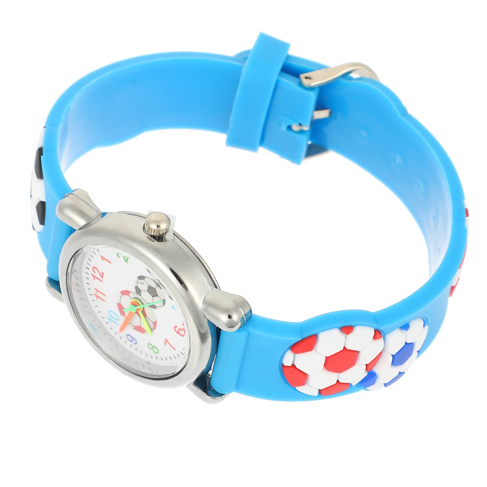 

Kids Soccer Cartoon 3D Design Durable For Kids Children'S Sports Watch For Boys Birthday Gift Time Learning Watch