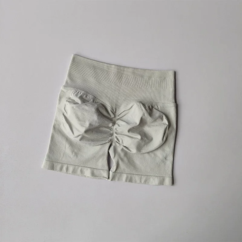 Hochgeschnittene Yoga-Hose Fitnesshose Sommer Hochelastische Oberschenkel-Trainingshose Pfirsich-Gesäß-Lifting-Übungs-Dreipunkt-Shorts – Detail 12