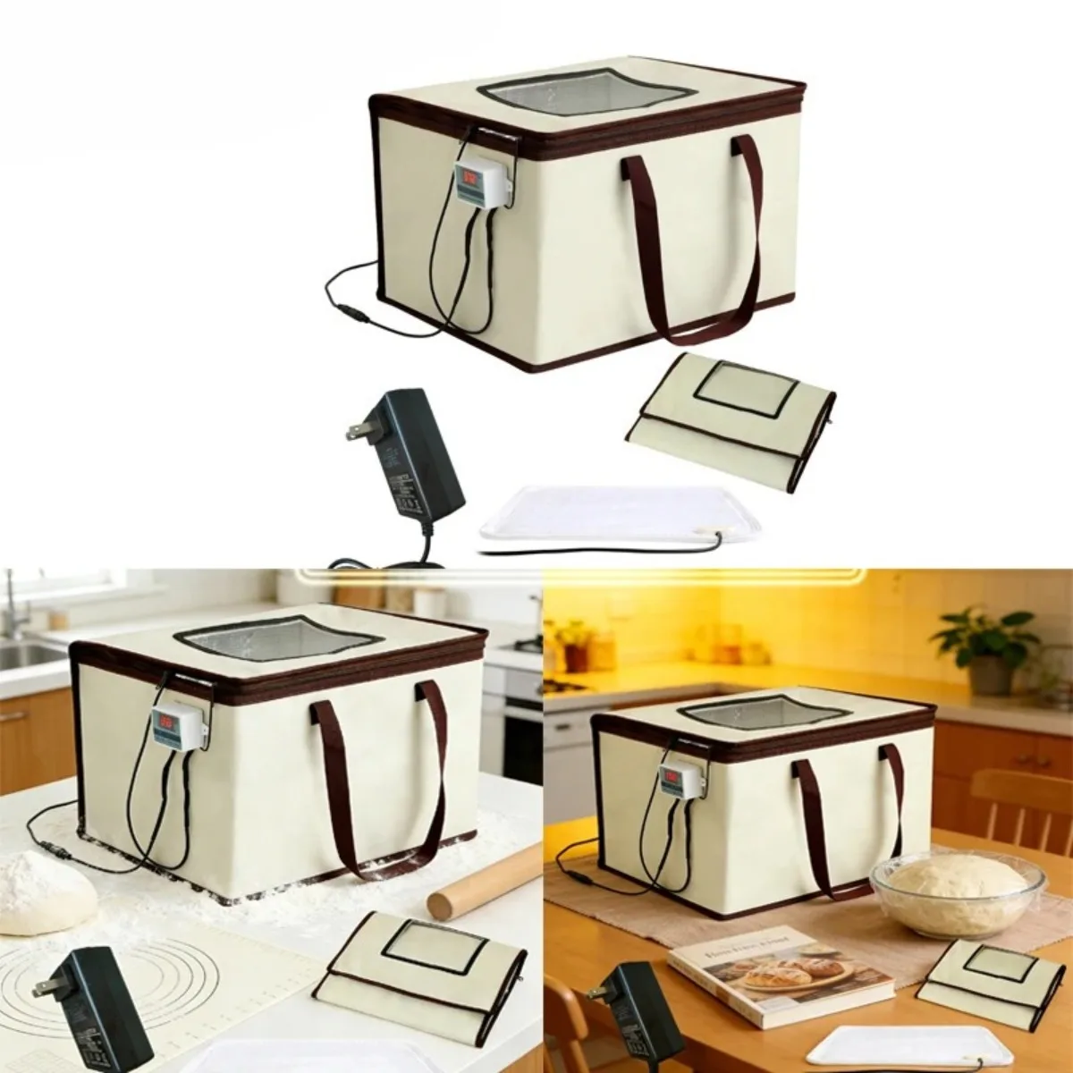 Dough Proofer Heating Mat Bread Fermentation Box Adjustable Temperature Control Home Baking Tool Sourdough Starter Kitchen
