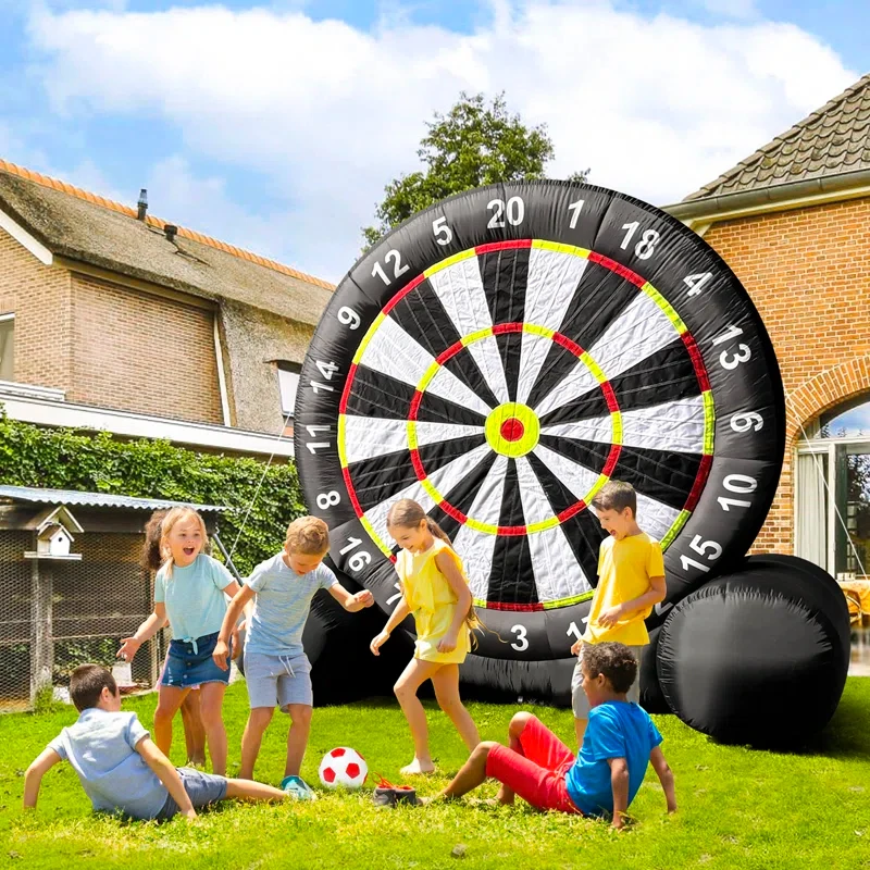 

New Arrivals10.8ft Giant Outdoor Inflatable Soccer Darts Board with Blower for Kick Dartboard Sport Game(10FT Tall, Black)