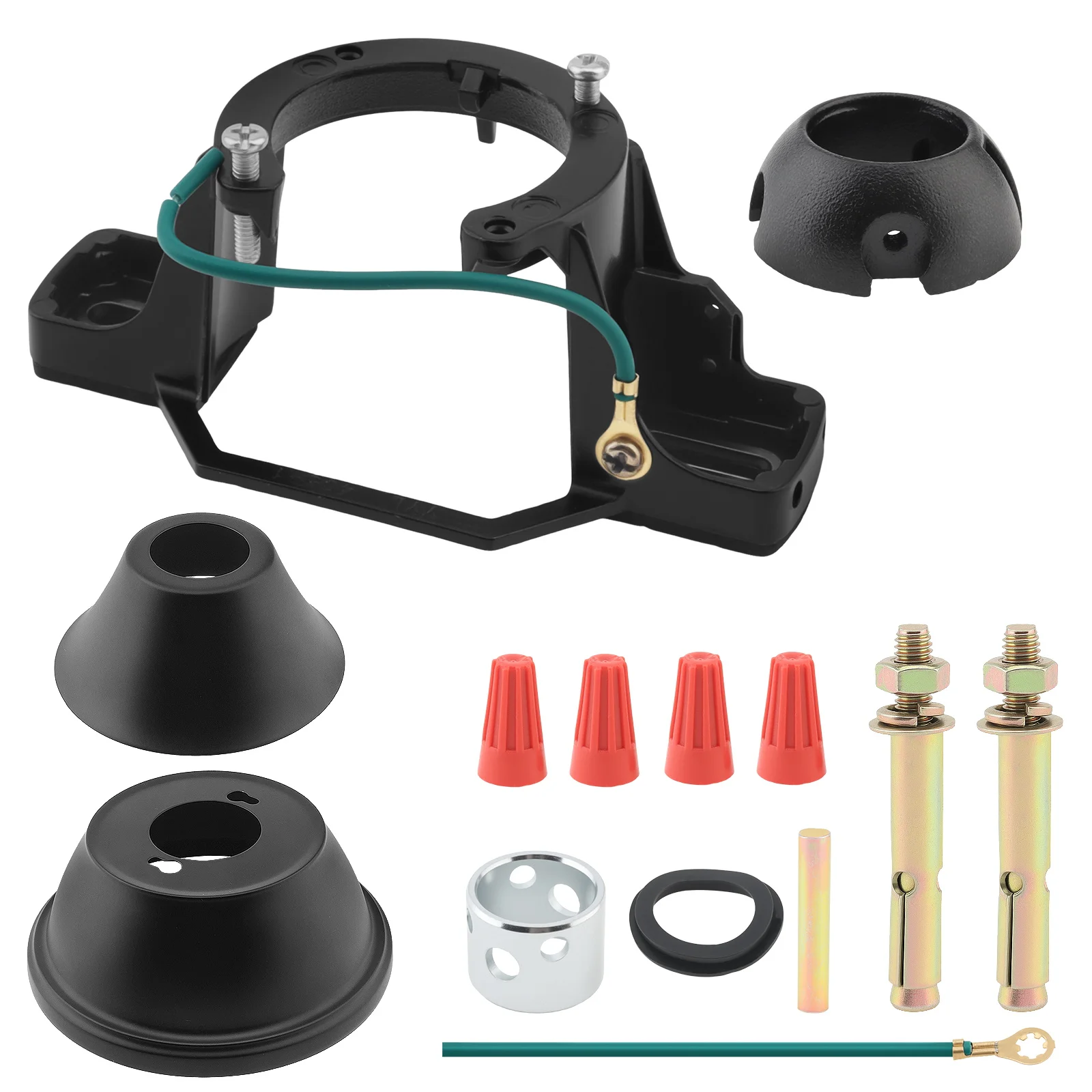5pcs Ceiling Fan Mounting Bracket Kit Ceiling Canopy Fan Balancing Adapter Universal Ceiling Fans Adapter Mounting Bracket Kit