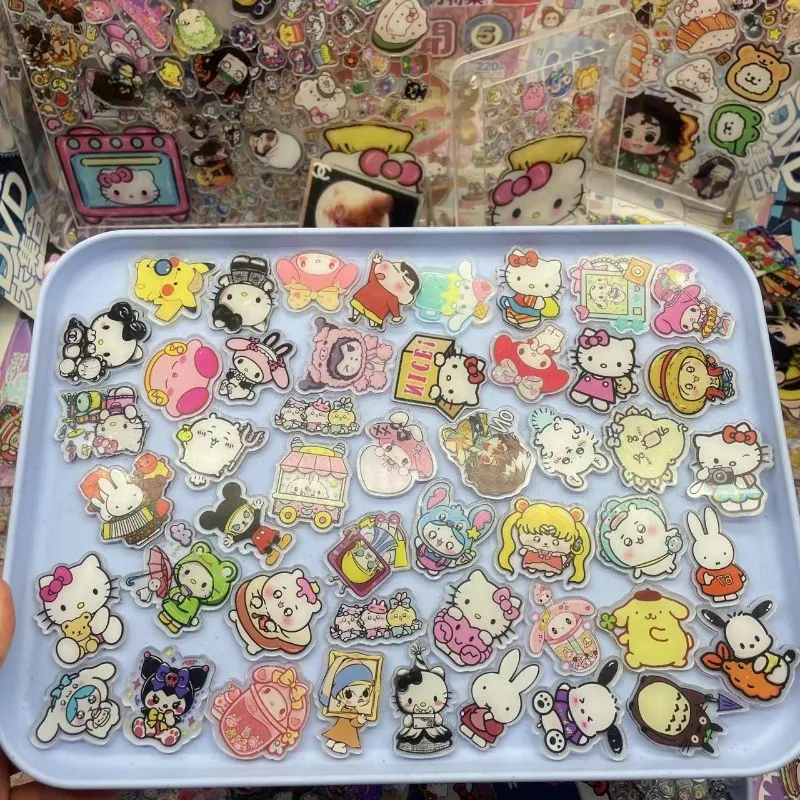 HelloKitty DIY acrylic sticker double-sided transparent acrylic sheet DIY material patch mobile phone shell keychain material