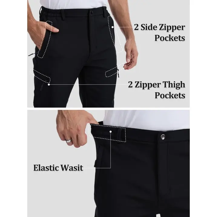 Winter Herren Wasserdichte Camping-Wanderhose Cargo Taktische Softshell Warme Fleece Winddichte Outdoor-Trekking-Jagdhose – Detail 13