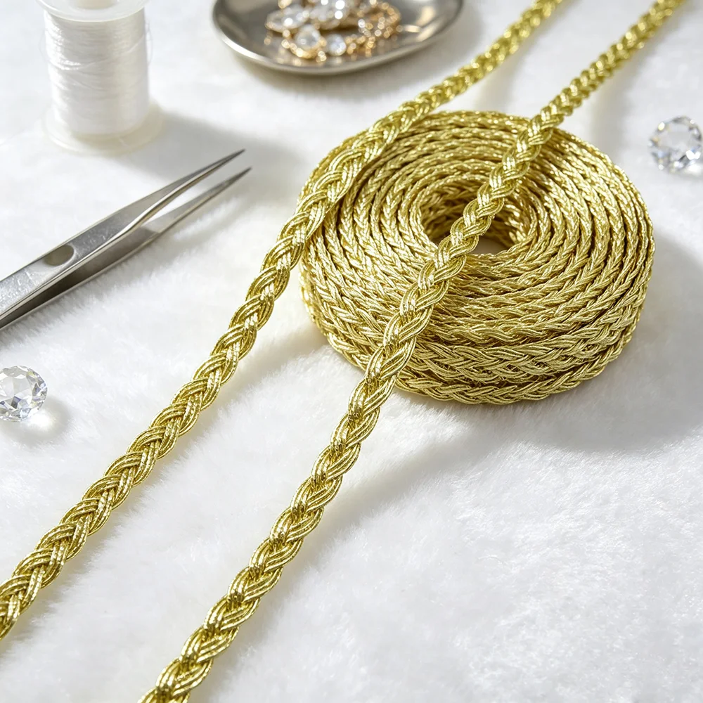 5m/16.4ft each Pack Metallic G - огляд і ціна Cord Trim Twisted