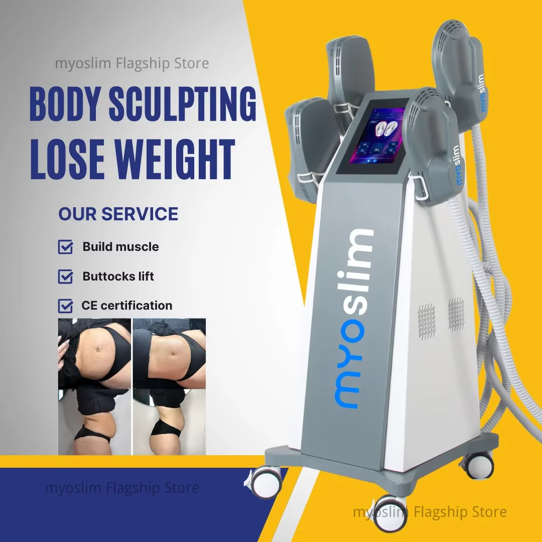 

Myoslim NEO Muscle Stimulator Body Sculpting Machine 4 Handles RF 200Hz Fat Burning Commercial/Home Use Machine